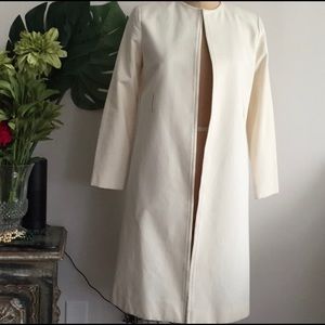 Raoul white-cream colored canvas jacket.